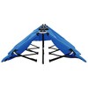 vidaXL Sun Lounger Blue Steel Frame Double Collapsible - 4 of 4
