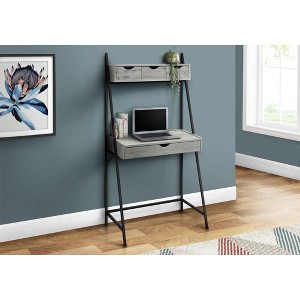 PAGED Simple Modern Computer Desk, Trapezoid Home Office Desk with 4 Storage Drawers, Wooden Desktop and Metal Legs for Office, Study - 1 of 4