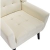 Streamdale Modern Soft Linen Material Ergonomics Accent Chair Living Room Chair Bedroom Chair Home Chair - 4 of 4