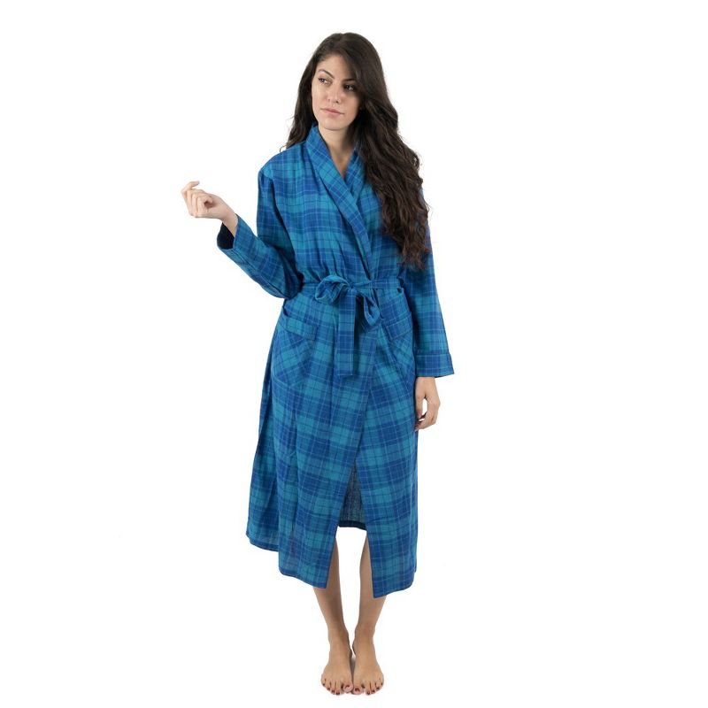 Leveret Womens Flannel Robe, 1 of 3