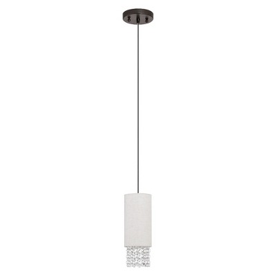 Carlisle English Bronze Mini Pendant with Crystal Accents