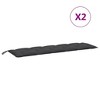 vidaXL Garden Bench Cushions 2 pcs Melange Anthracite 70.9"x19.7"x2.8" Fabric - 4 of 4