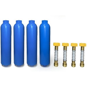 Nispira 40043 Inline Water Cartridge Compatible with Camco RV/Marine Water Filter | Flexible Hose Protector Included | 4 Packs - 1 of 4