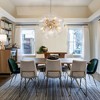 LLHZSY Modern 12-Lights Clear Swirled Ribbed Glass Globe Bubble Chandelier-Gold-18 1/2" - 3 of 4