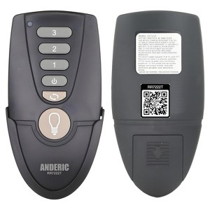 Anderic RR7222T Replacement Ceiling Fan Remote Control for Home Decorators Collection and Others | UC7222T, CHQ7222T - 1 of 4