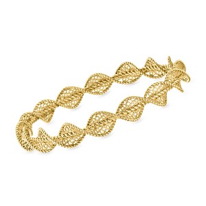 Ross-Simons 18kt Gold Over Sterling Filigree Twisted Bangle Bracelet Size 7 - 1 of 2