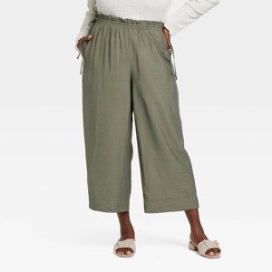 Women's High-Rise Straight Leg Side-Tie Pull-On Pants - A New Day™ - 1 of 3