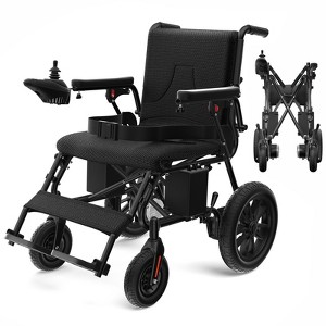 KERDOM Electric Wheelchairs for Adults Lightweight Foldable, 500W Dual Motors Power Wheelchair, All Terrain Travel, Black - 1 of 4