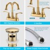 PAGED Bathroom Faucets with 360°Swivel Spout, 4 Inch Centerset Bathroom Sink Faucet with Pop Up Drain - 2 of 4