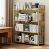 YIYIBYUS Metal Gold Book Shelf, Book Storage Rack, 4-tier Book Storage Rack - 2 of 4