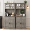 Whizmax Kitchen Pantry Cabinet with Microwave Stand, 71”Freestanding Tall Kitchen Cabinet with Doors and Shelves,Hutch Cabinet for Kitchen,Dining Room - 2 of 4