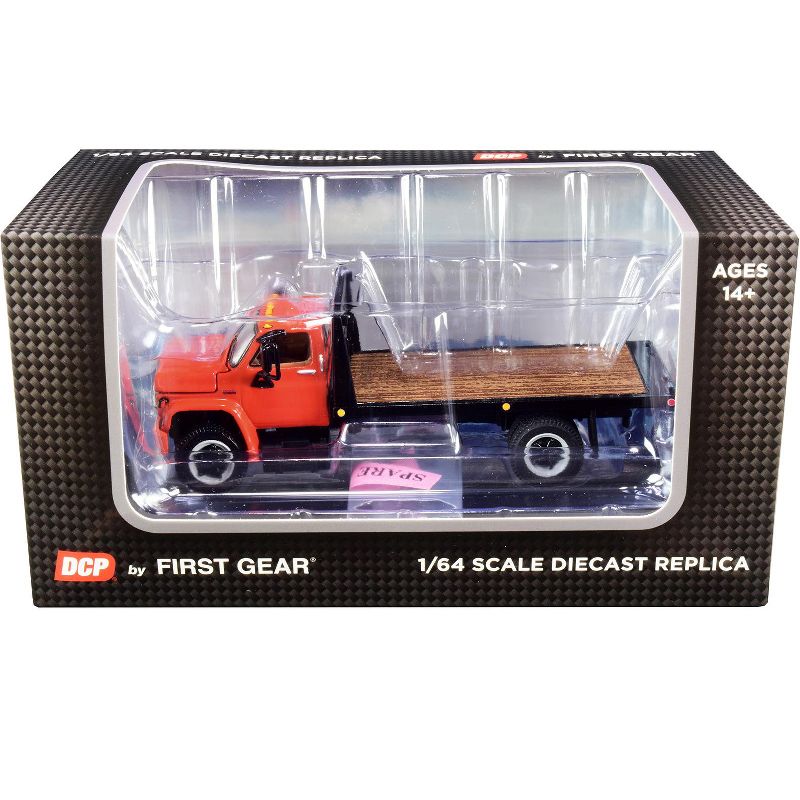 GMC 6500 Flatbed Truck Orange 1/64 Diecast Model by DCP/First Gear, 3 of 4