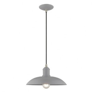 Livex Lighting Metal Shade 1 - Light Pendant in  Nordic Gray - 1 of 2