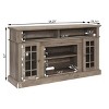 58" Traditional TV Stand for 65" TV, Media Console with Glass Doors & Adjustable Shelves for Living Room-3irtyhousy - 4 of 4