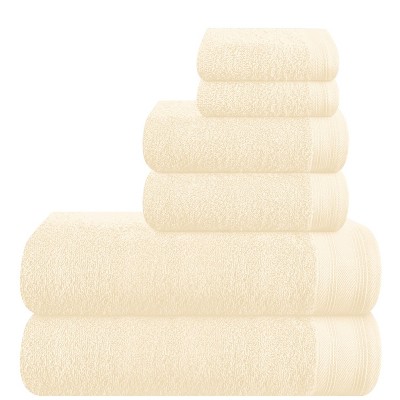 BAGOKIE 6 Packs Cotton Bath Towel Set
