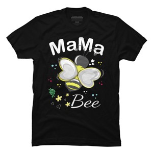 Men's Design By Humans Mama Bee Floral Pattern By Aminemangaka1 T-Shirt - 1 of 2
