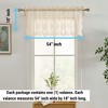 HLC.ME Jolene Floral Rod Pocket Lace Sheer Short Valance for Small Windows, Kitchen and Bathroom - 2 of 4