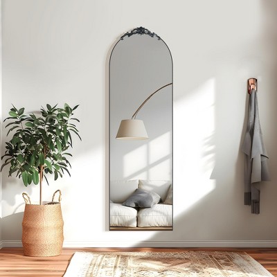Dovelina Vintage Arched Full Length Standing Mirror Vanity Floor Mirror ...