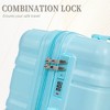 KWPZQEB 3 Piece Luggage Set Carry on Suitcase with ABS+PC hardshell, Spinner Wheels & TSA Lock (20"/24"/28") - 4 of 4