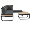 vidaXL Sofa Set of 2 Anthracite Aluminum Medium Modular Sofa - 3 of 4