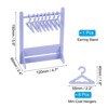 Unique Bargains Acrylic Mini Earring Display Stand and Coat Hangers 1 Set - 2 of 4