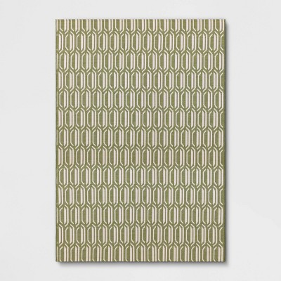 7'x10' Geometric Outdoor Area Rug Green - Threshold™