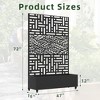 Wooakway 72"H Metal Planter Box with Trellis Raised Garden Bed with Arbor Privacy Screen with Wheels - 4 of 4