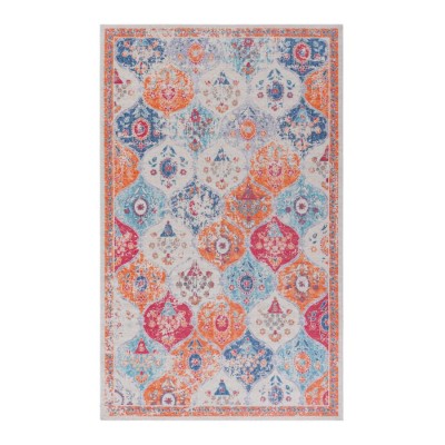 LunaLulinlk Cream Washable Rug 5x8 Area Rug (Cream, 5' x 8')