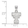 Black Bow Jewelry 10k White Gold Texas Tech Red Raiders NCAA Small Pendant - 2 of 3