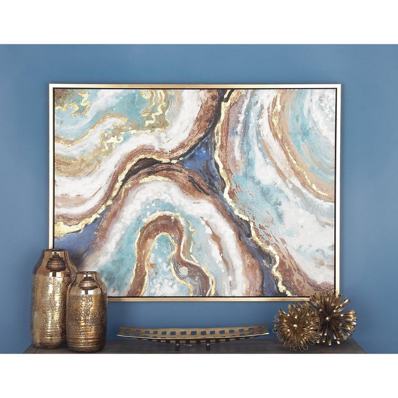 Canvas Geode Enlarge Slice Framed Wall Art Gold - Olivia &#38; May, 3 of 12