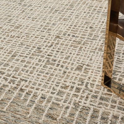 Hand-Tufted Ivory Multi Wool 8' x 10' Rustic Area Rug