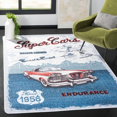 Daytona Modern Gray Synthetic 4' x 6' Easy-Care Area Rug