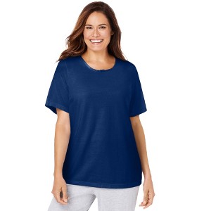 Dreams & Co. Plus Size Sleep Tee - 1 of 4