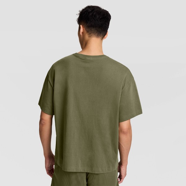 Camiseta Champion para hombre con logo grande bordado, 100% algodón 2
