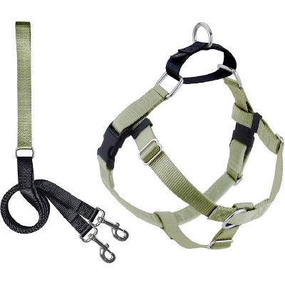 2 Hounds Design Freedom No Pull Adjustable Dog Harness | Comfortable Control for Easy Walking | Small, Medium & Large Dogs | Made in USA | 1" LG Tan