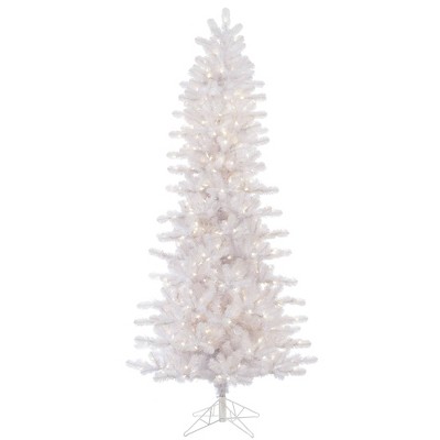 7.5ft Pre-lit Crystal White Pine Artificial Tree LED Warm White - Vickerman