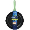 Oster Rigby 12 Inch Aluminum Nonstick Frying Pan in Green with Pouring Spouts - 4 of 4