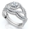 Pompeii3 1Ct Luxe Diamond Engagement Wedding Ring Set 14k Gold or Platinum Lab Created - 3 of 4
