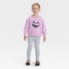 Toddler Girls' Halloween French Terry Pullover - Cat & Jack™ Lavender - 4 of 4