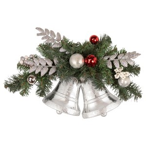 Northlight 18" Decorated Green Pine Artificial Christmas Swag with Bells - 1 of 2