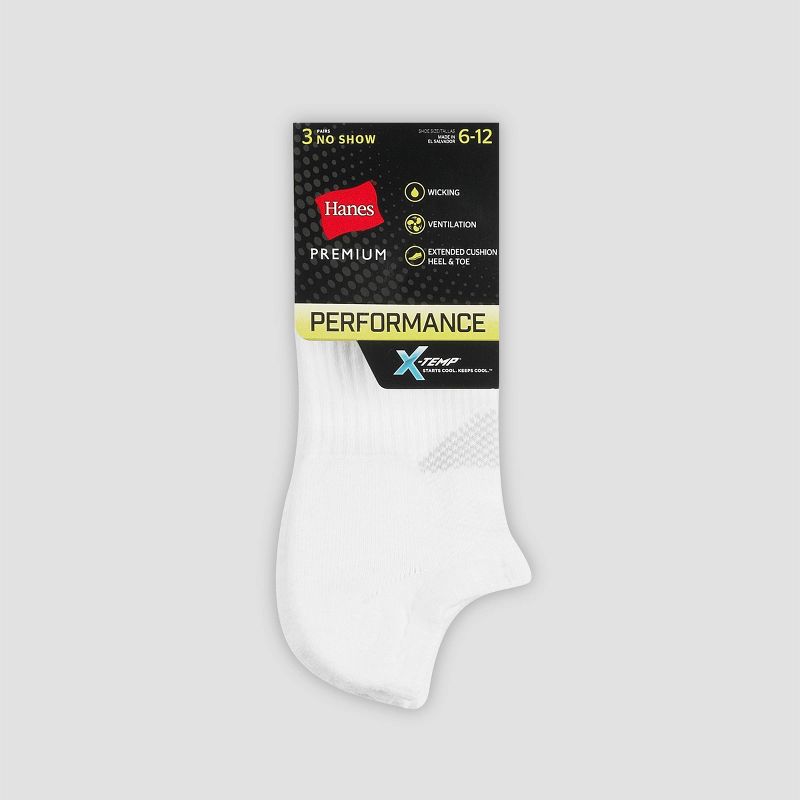 Men's Hanes Premium Performance Power Cool No Show Socks 3pk, 4 of 5