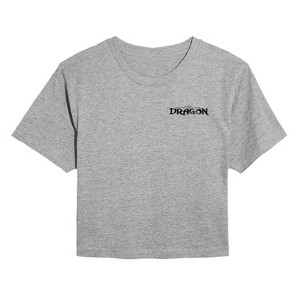 Women's - How to Train Your Dragon - Types Of Dragons Cropped Graphic T-Shirt - 1 of 4