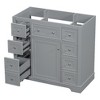 36'' Bathroom Vanity, Bathroom Sink Vanity With Adjustable Shelves, Drawer Divider, 6 Drawers - 2 of 4