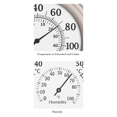 Big Outdoor Thermometer for Patio Round Large 8in Metal Outside Deck Porch Best 