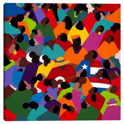 35" x 35" Juneteenth by Synthia Saint James Canvas Art Print - Masterpiece Art Gallery