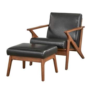 2pc Bianca Mid-Century Modern Armchair and Ottoman Set - Buylateral
