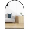 24"x36" Arched Bathroom Mirror, Metal Frame Wall Mirror with Shatterproof HD Glass, Easy Wall Mount Design - Cuddlewood - 3 of 4