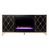 Nessnal Fireplace with Media Storage Black/Gold - Aiden Lane - image 4 of 4