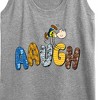 Women's - Peanuts - Aaugh Pattern Charlie Brown Graphic Racerback Tank - 2 of 4