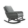 Vatros Contemporary Minimalist Wicker Rocking Chair Indoor and Outdoor Accent Chair - 2 of 4